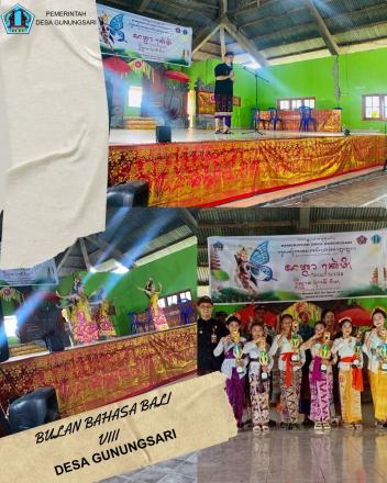 PELAKSANAAN KEGIATAN BULAN BAHASA BALI VIII DESA GUNUNGSARI
